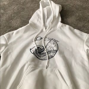White pattern hoodie